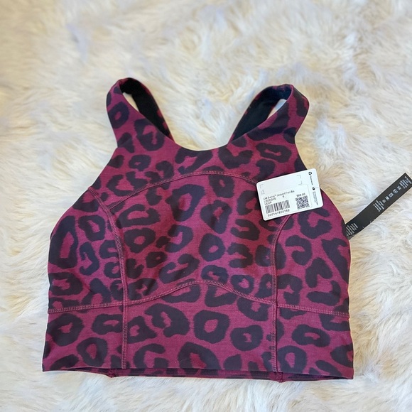NWT lab Everlux Jacquard Train Bra / Leopardo Jacquard Pomegranate Black - Picture 4 of 5